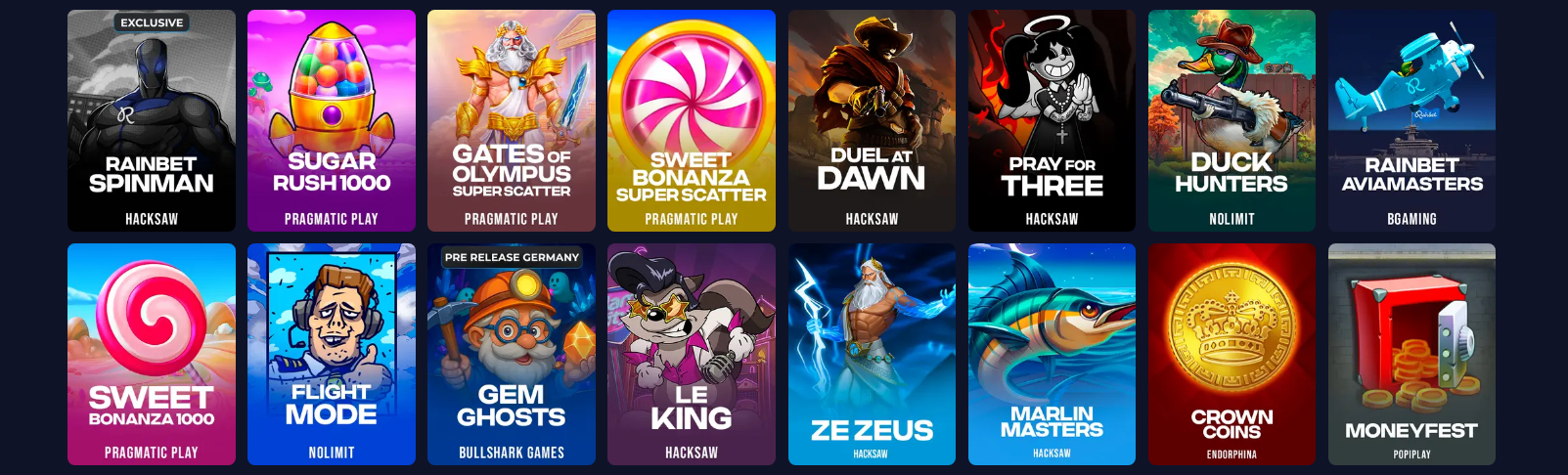 App móvil de Rainbet